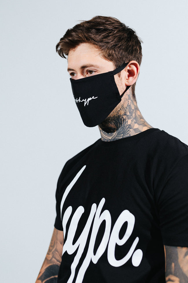 HYPE ADULT BLACK SIGNATURE FACE MASK