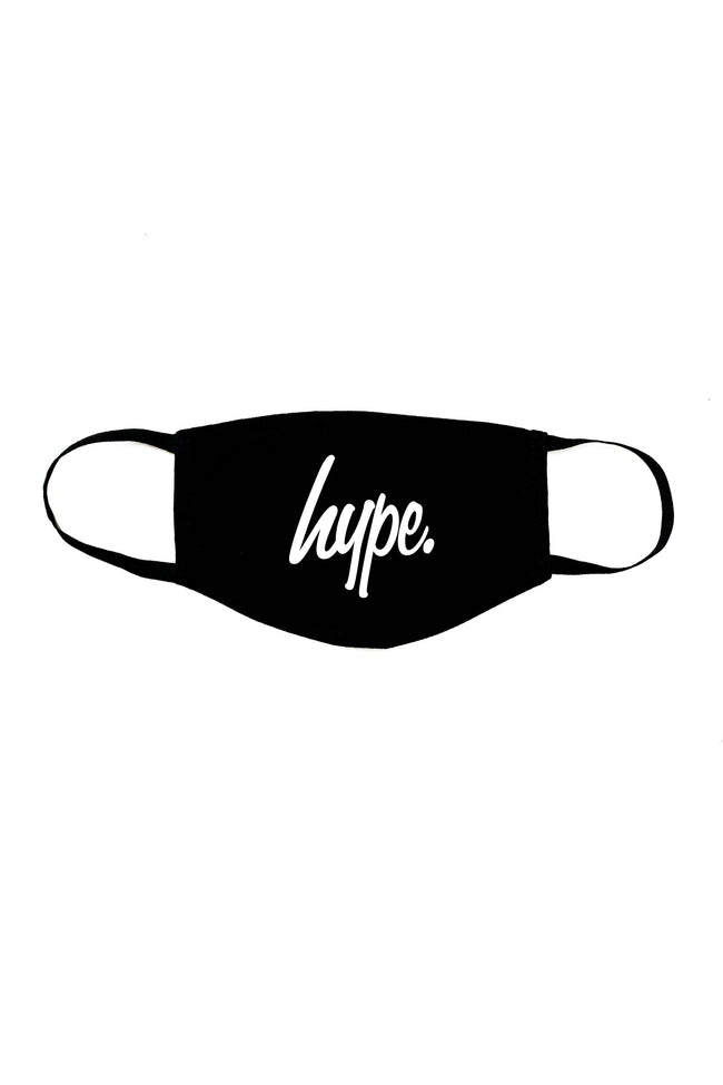 Hype Adult Black Script Face Mask