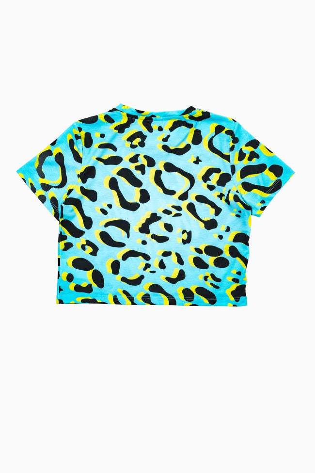 Hype Leopard Animal Kids Crop T-Shirt