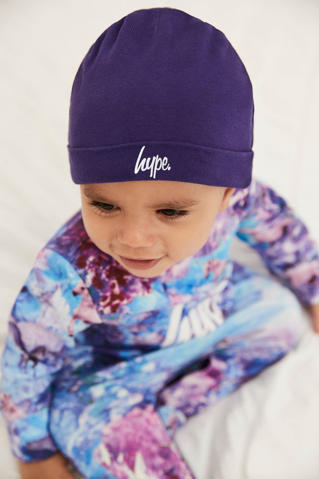 HYPE UNICORN PRINT SLEEPSUIT & HAT