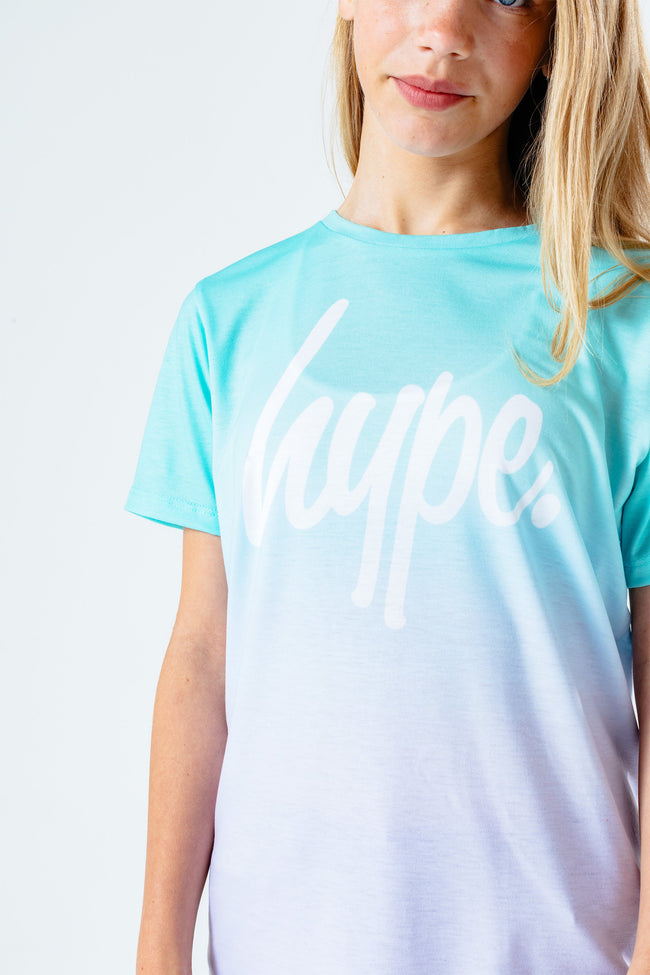 Hype Teal & Pink Fade Kids T-Shirt