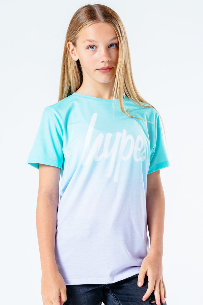 HYPE TEAL & PINK FADE KIDS T-SHIRT