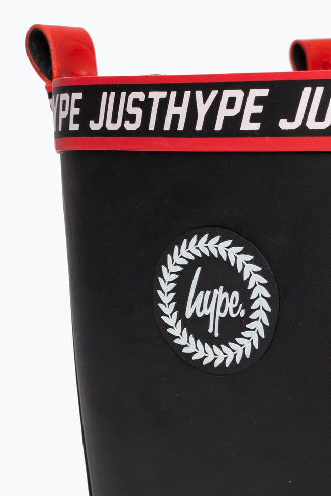 Hype Black Tape Kids Wellies