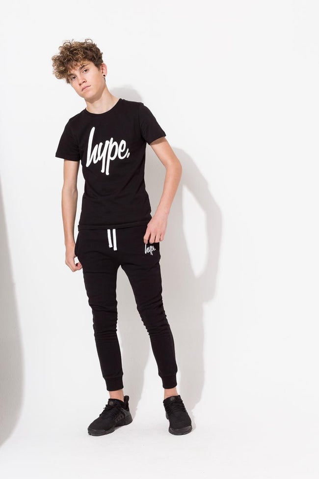 Hype Black Script Kids T-Shirt