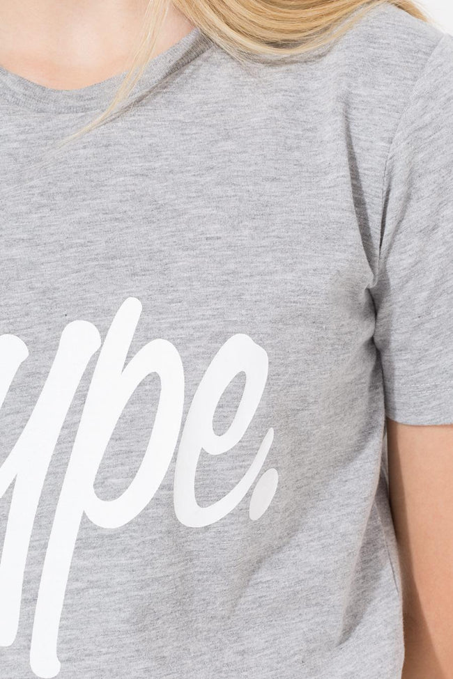 Hype Grey Script Kids T-Shirt