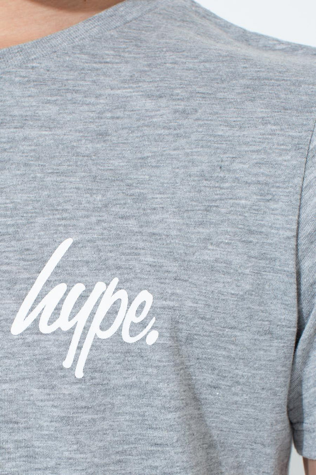 HYPE GREY MINI SCRIPT KIDS T-SHIRT