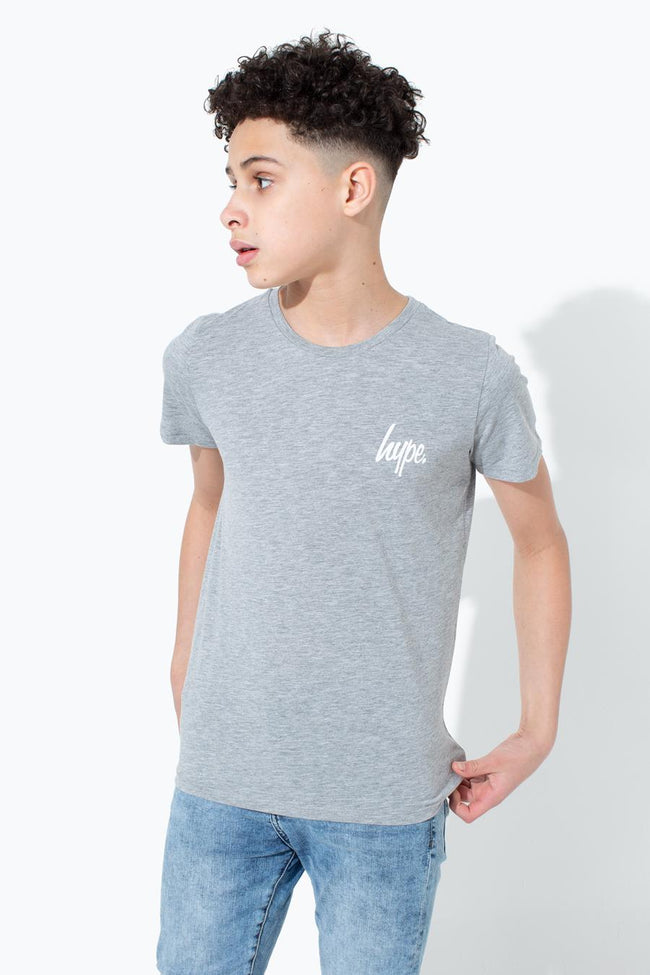 HYPE GREY MINI SCRIPT KIDS T-SHIRT