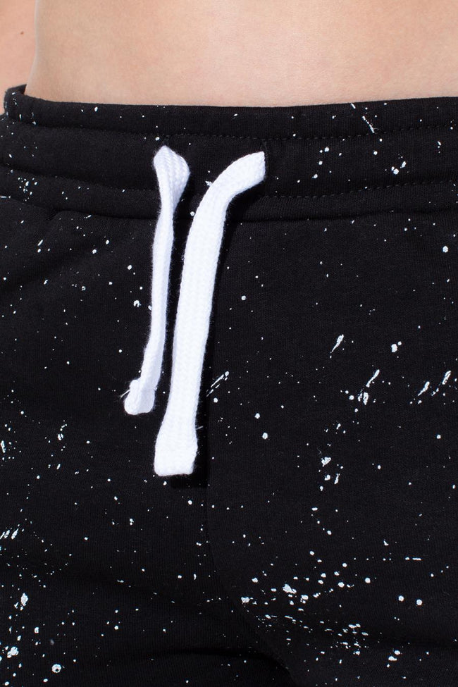 Hype Black Aop Speckle Kids Shorts