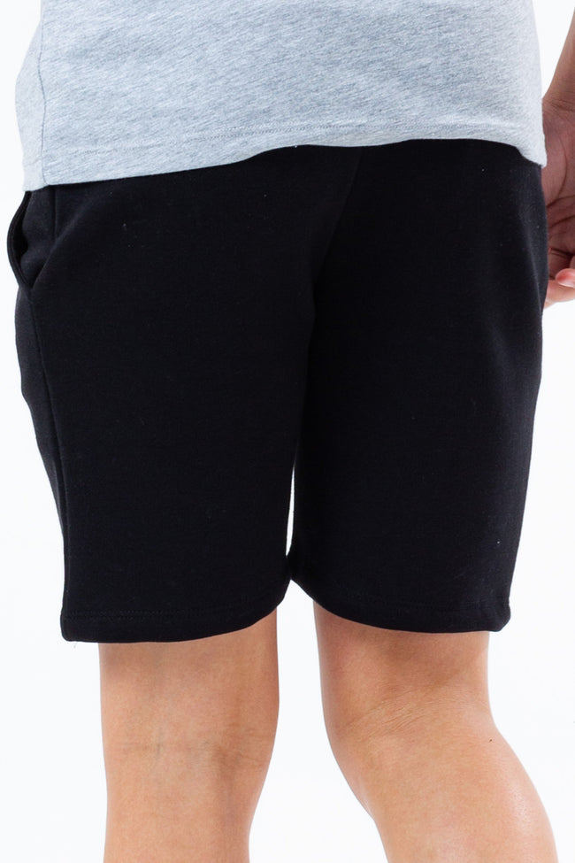 HYPE BLACK SCRIPT BOYS JERSEY SHORTS