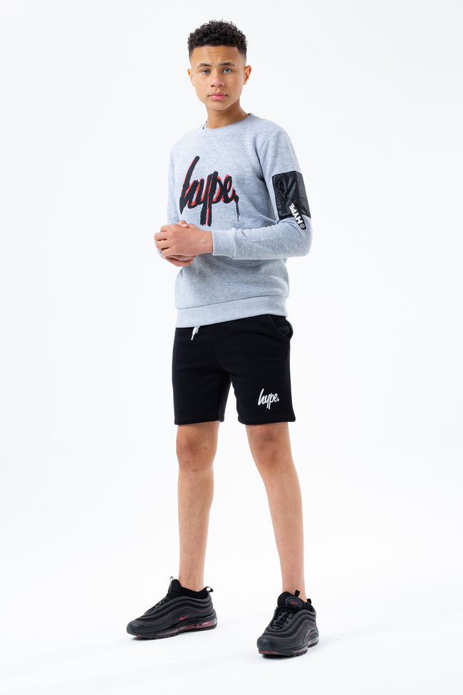 HYPE BLACK SCRIPT BOYS JERSEY SHORTS