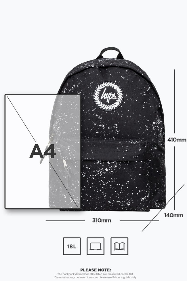 Hype Black With White Speckle Backpack