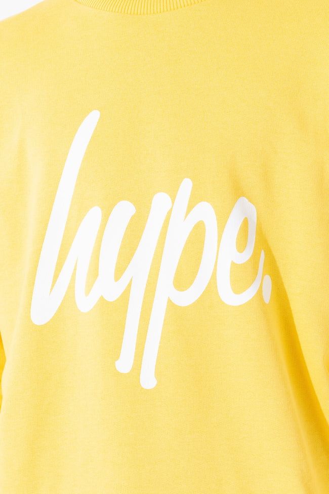 HYPE YELLOW HYPE SCRIPT KIDS CREW NECK