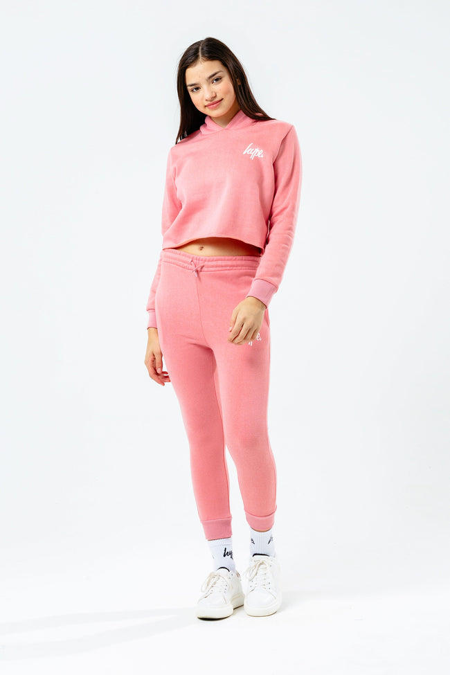 HYPE PINK GIRLS CROP TRACKSUIT