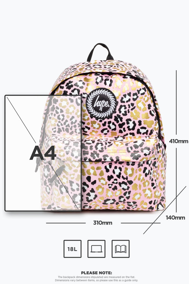 HYPE GLITTER LEOPARD BACKPACK