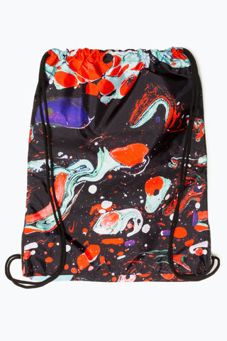 Hype Red Marble Drawstring Bag