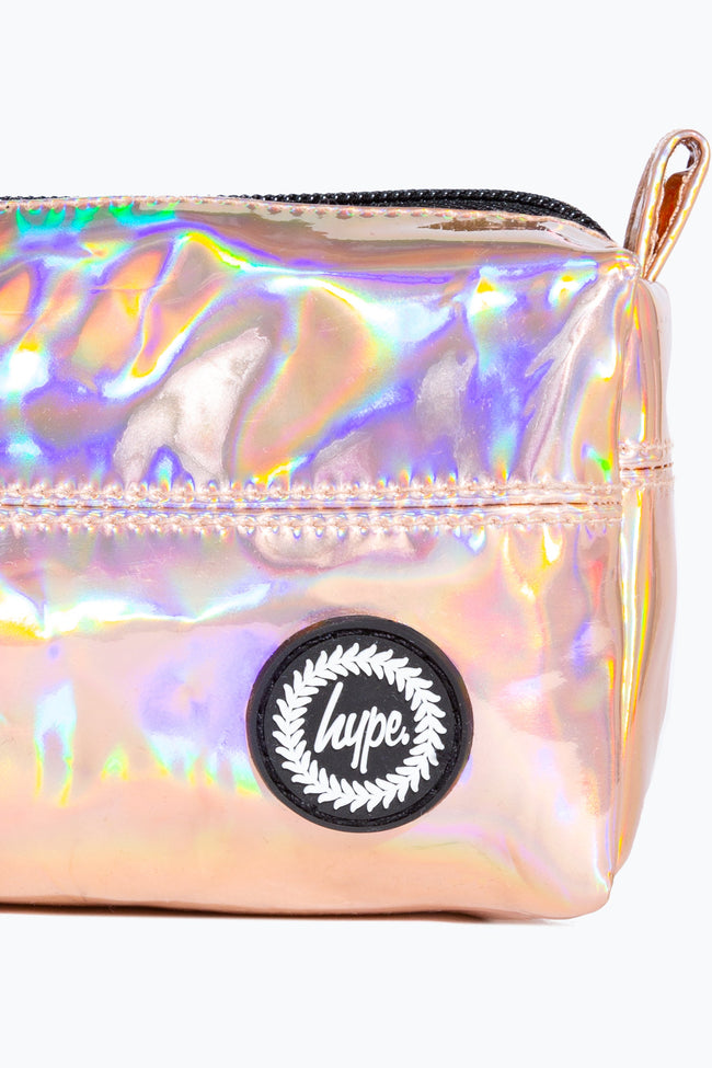 HYPE ROSE GOLD HOLOGRAPHIC PENCIL CASE