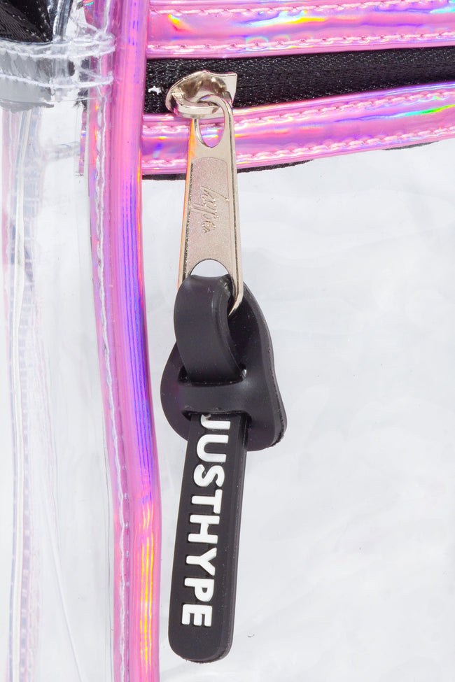 HYPE TRANSPARENT HOLO SIDE BAG