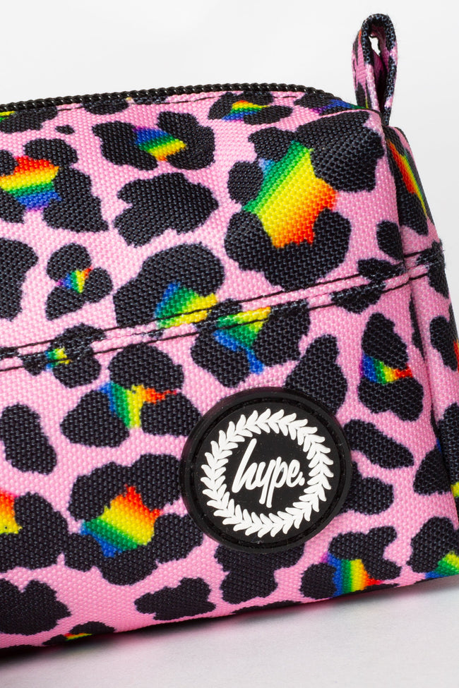 HYPE RAINBOW LEOPARD PENCIL CASE