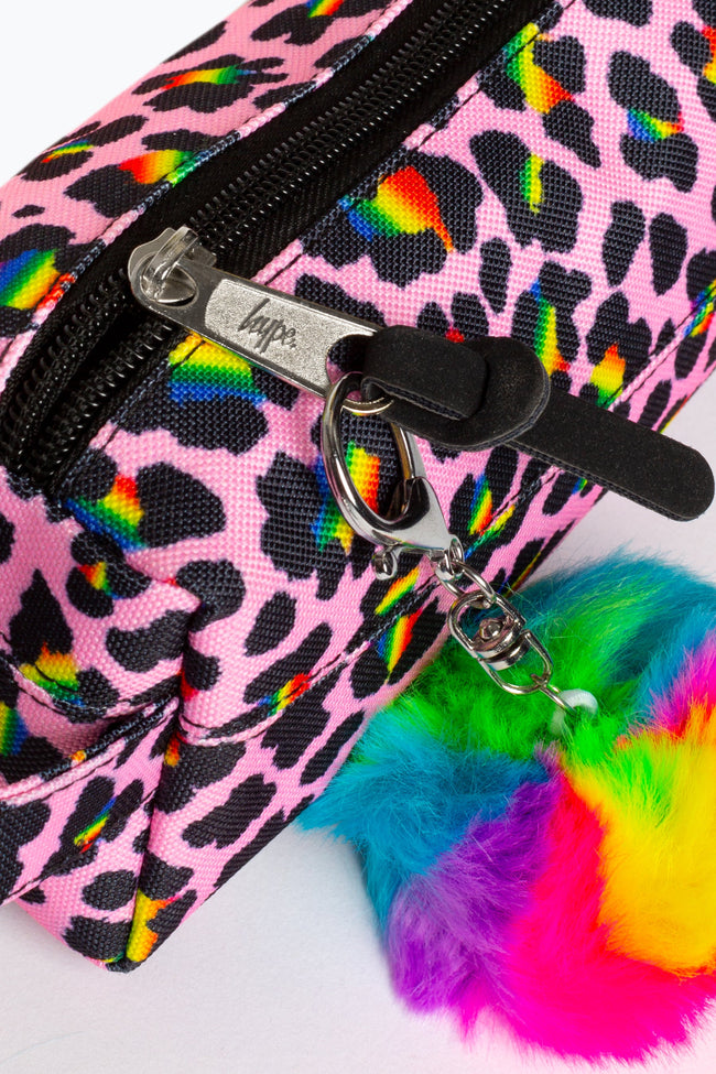 HYPE RAINBOW LEOPARD PENCIL CASE