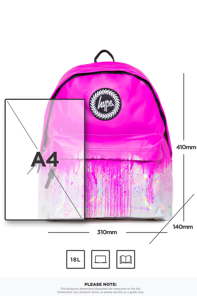 HYPE PINK HOLO DRIPS BACKPACK