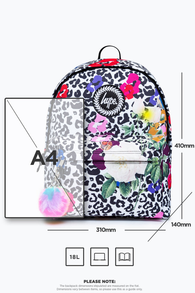 HYPE LEOPARD FLORAL BACKPACK