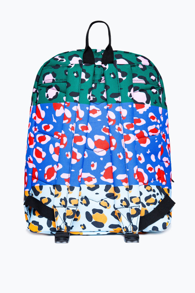 HYPE PRIMARY STRIPE LEOPARD BACKPACK