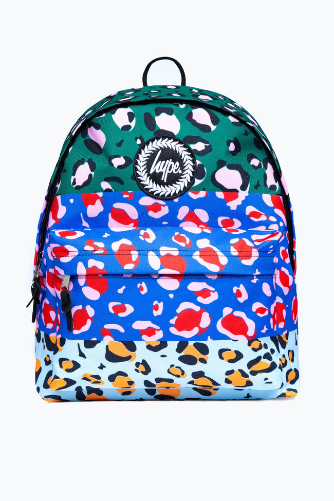 HYPE PRIMARY STRIPE LEOPARD BACKPACK