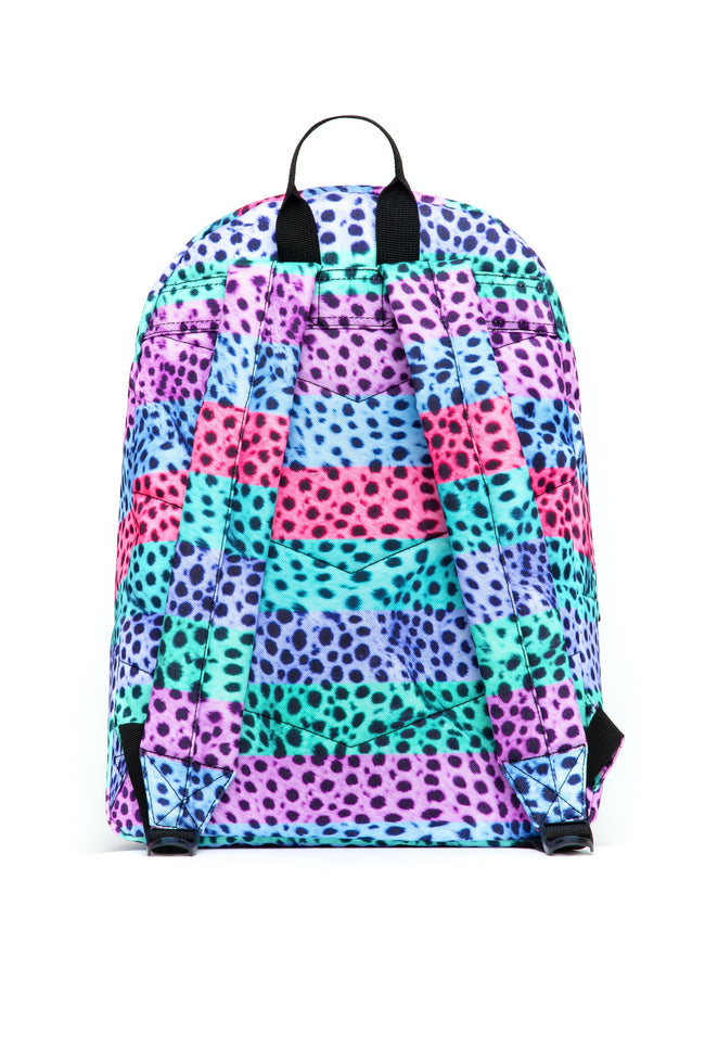 HYPE STRIPE PASTEL CHEETAH BACKPACK