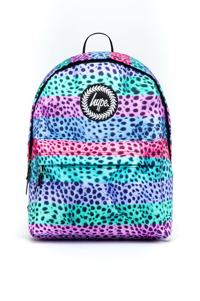 HYPE STRIPE PASTEL CHEETAH BACKPACK