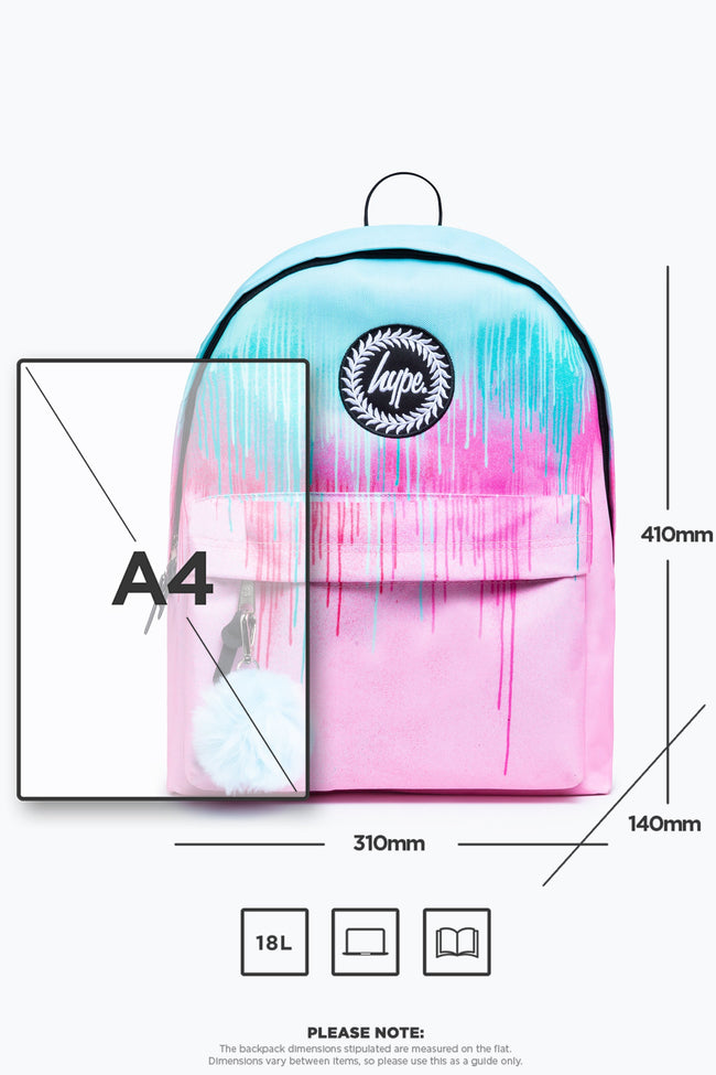 HYPE PASTEL PINK DRIPS BACKPACK