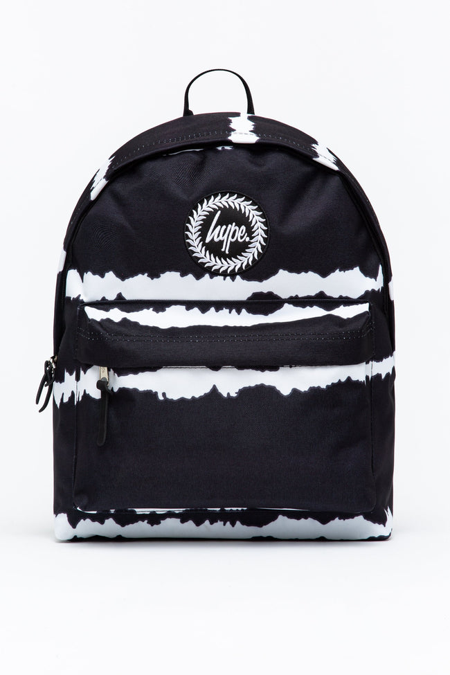 HYPE BLACK STRIPE TIE DYE BACKPACK