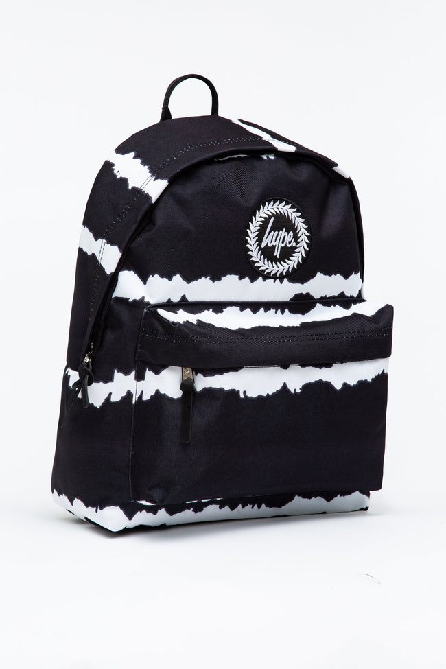 HYPE BLACK STRIPE TIE DYE BACKPACK