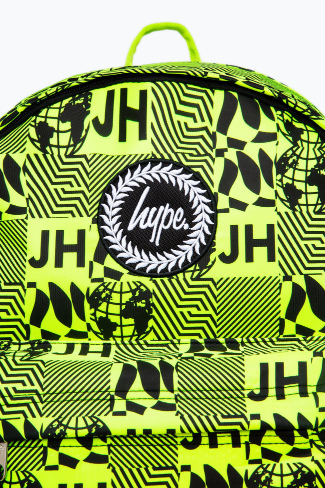 HYPE NEON REPEAT SQUARE BACKPACK