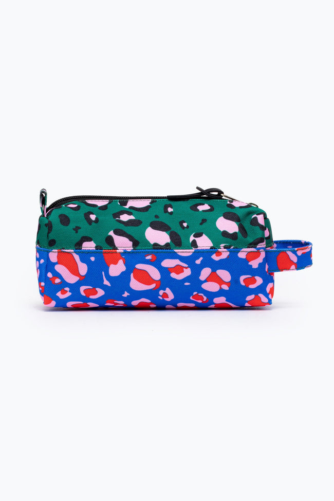 HYPE PRIMARY STRIPE LEOPARD PENCIL CASE