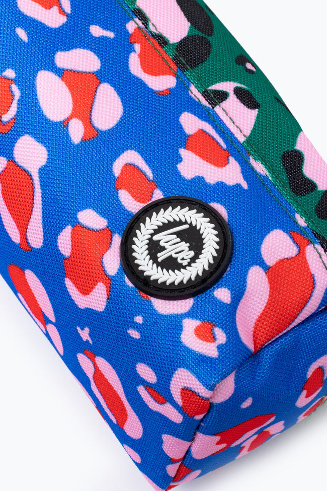 HYPE PRIMARY STRIPE LEOPARD PENCIL CASE