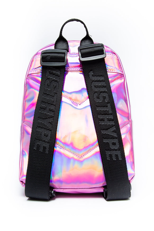 HYPE PINK HOLOGRAPHIC MINI BACKPACK