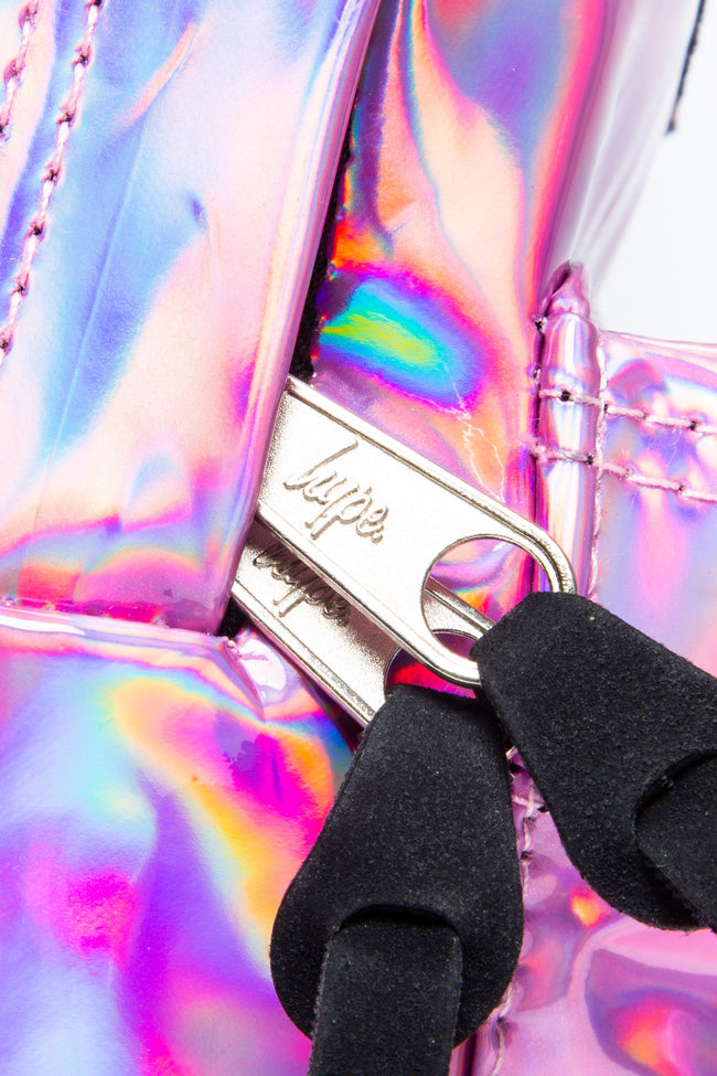 HYPE PINK HOLOGRAPHIC MINI BACKPACK