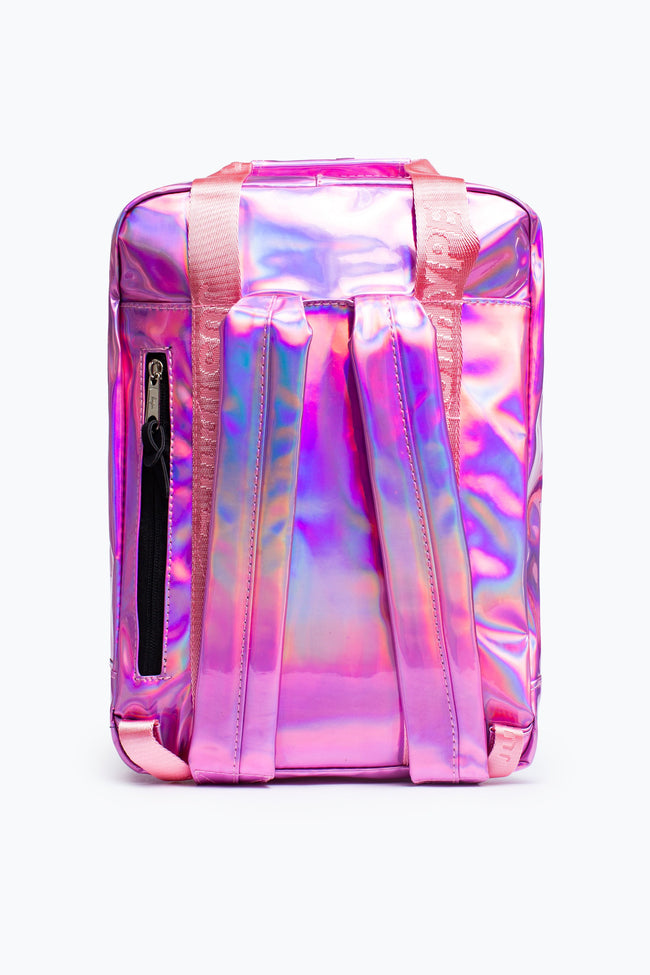 HYPE PINK HOLOGRAPHIC BOXY BACKPACK