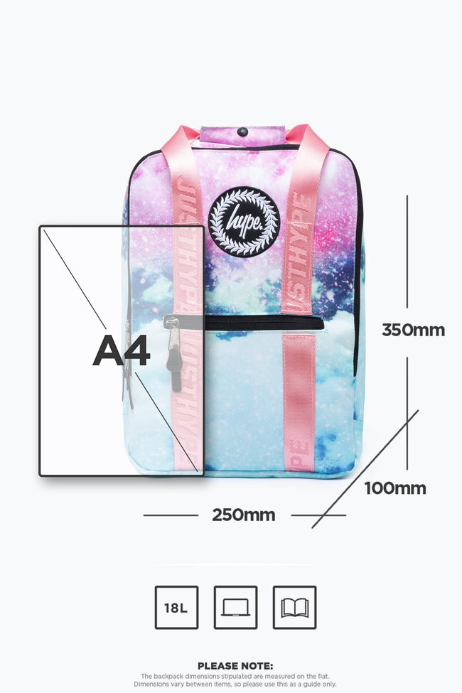 HYPE GLITTER SKIES BOXY BACKPACK