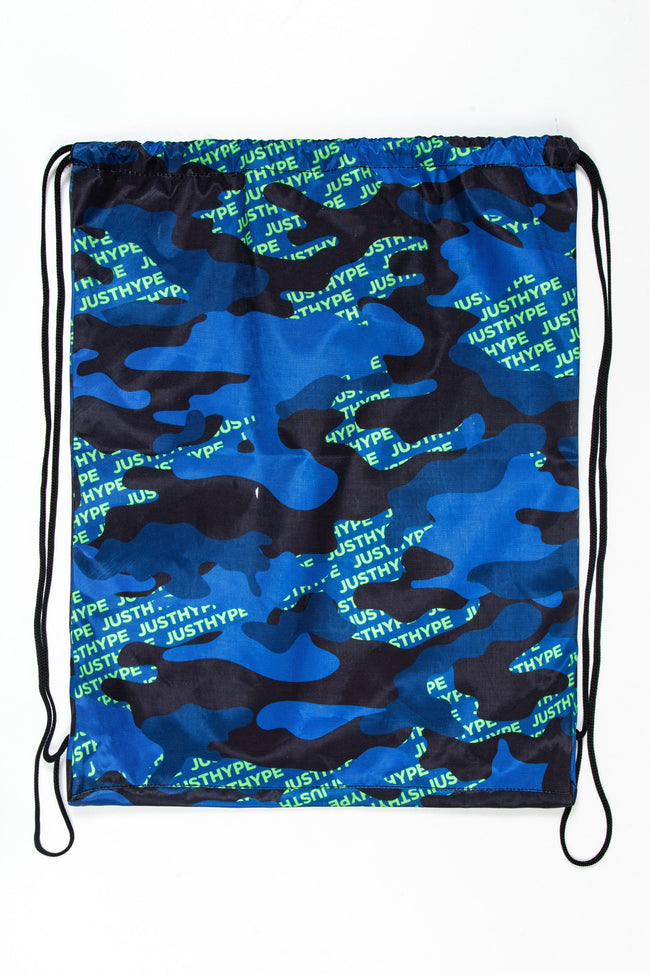 HYPE NEON LOGO CAMO DRAWSTRING BAG