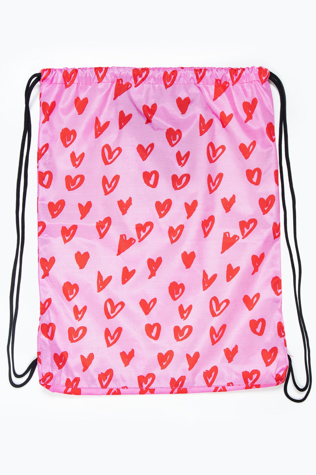 HYPE SCRIBBLE HEART DRAWSTRING BAG