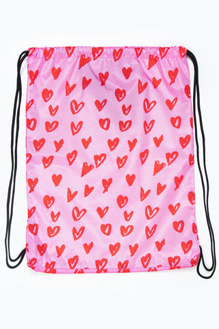 HYPE SCRIBBLE HEART DRAWSTRING BAG