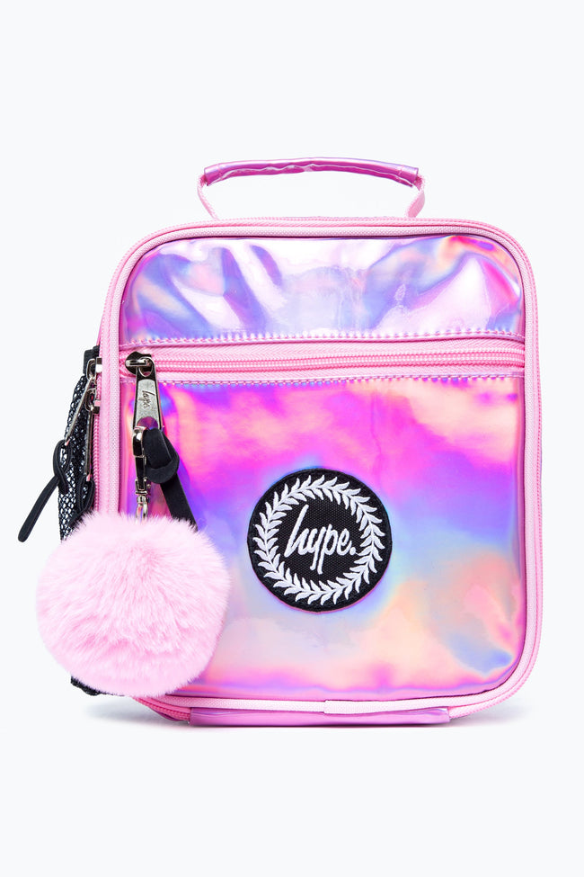 HYPE PINK HOLOGRAPHIC LUNCH BAG