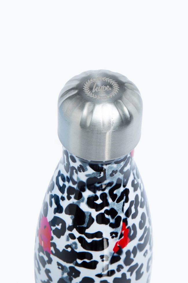 HYPE LEOPARD FLORAL METAL WATER BOTTLE - 500ML