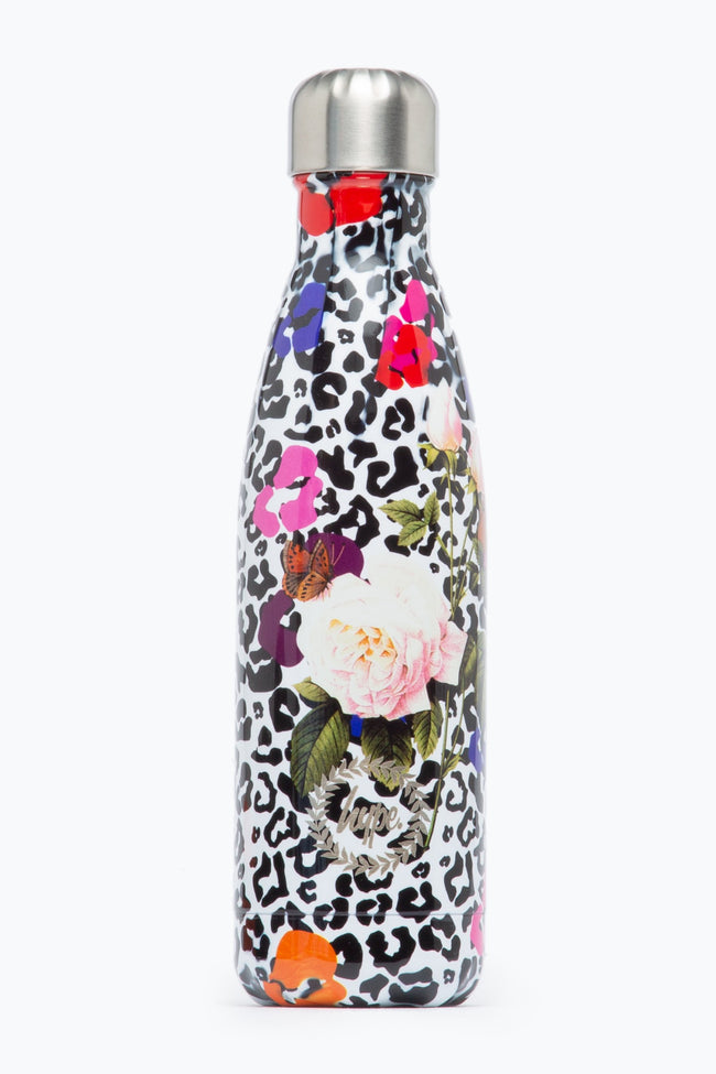 HYPE LEOPARD FLORAL METAL WATER BOTTLE - 500ML