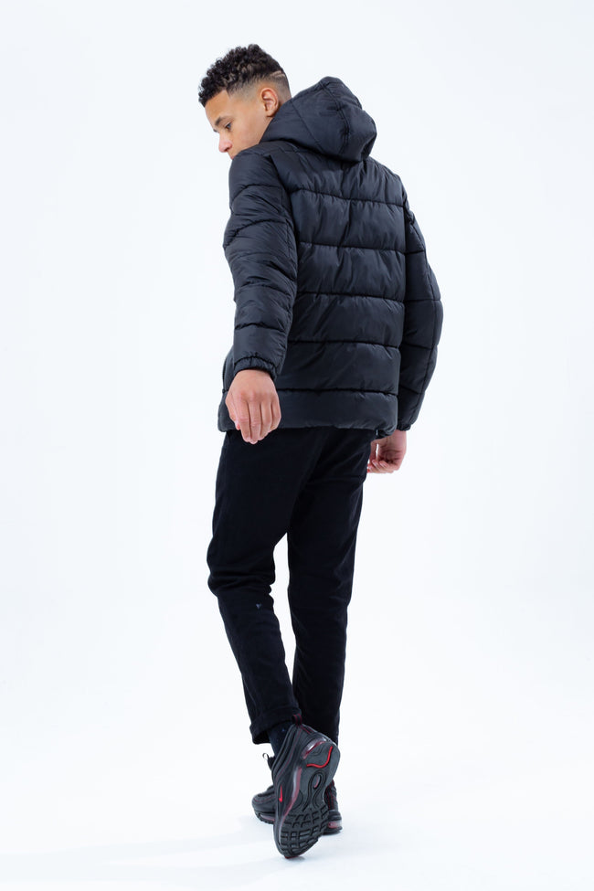 HYPE BLACK BOYS HOODED PUFFER JACKET