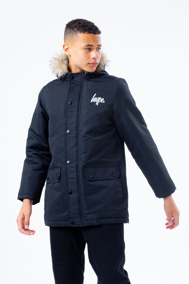 HYPE BLACK KIDS TRACK MASTER PARKA JACKET