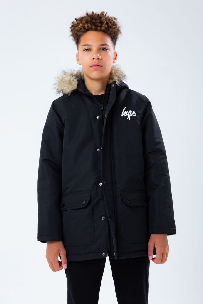 HYPE BLACK KIDS TRACK MASTER PARKA JACKET