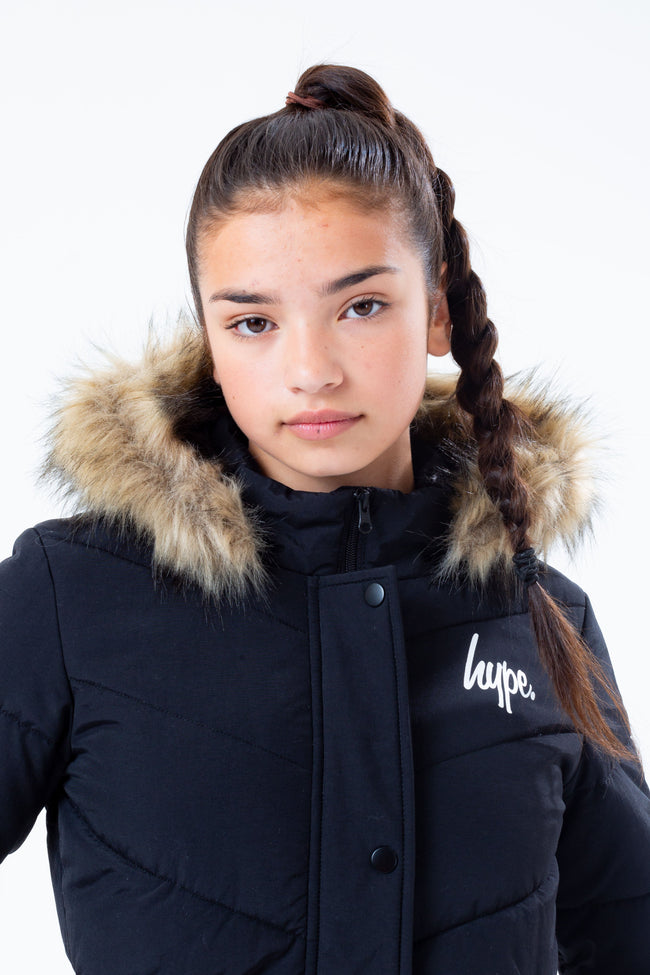 HYPE BLACK KIDS PUFFER PARKA JACKET