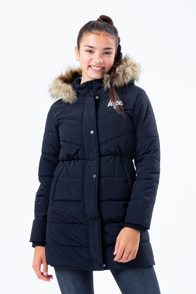 HYPE BLACK KIDS PUFFER PARKA JACKET